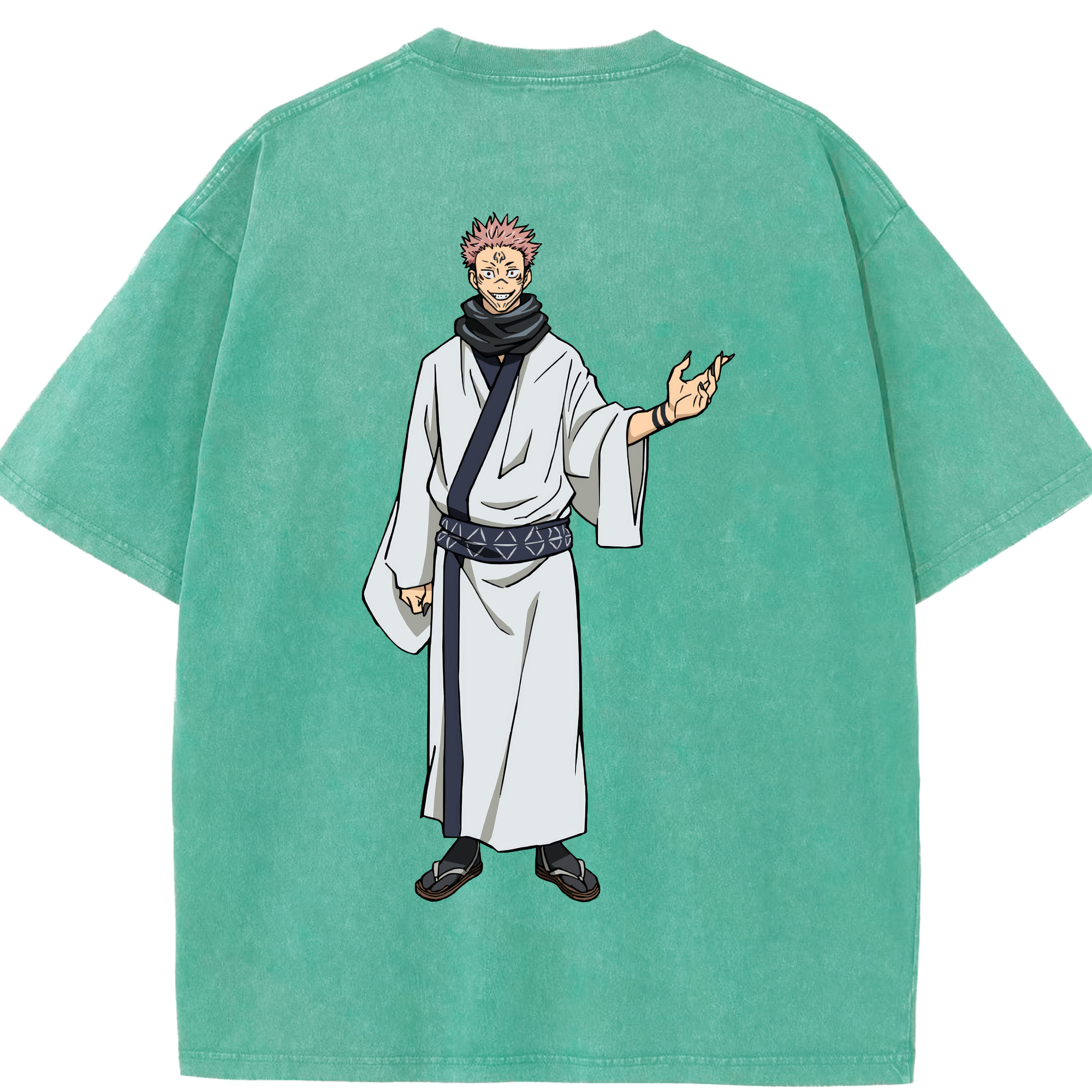 （画像用） 呪術廻戦 Jujutsu Kaisen 綿100% ヴィンテージ風 半袖Tシャツ（背面プリント）